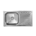 Lavadero Acero Inoxidable 1 poza con escurridor 40x75cm