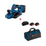 Cepillo a Batería Bosch GHO 18 V-LI + Kit Cargador + Maleta