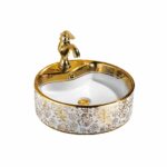 Lavatorio Bowl Redondo Dorado 46 X 46 X 15 Zhongya