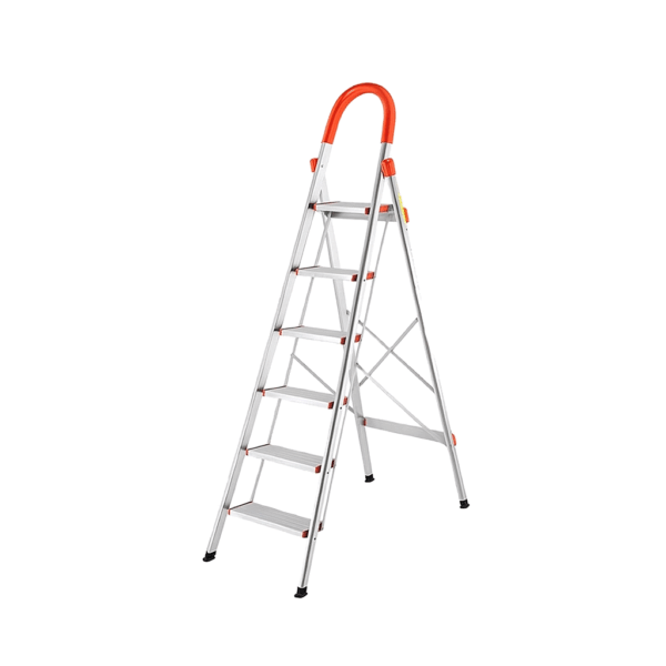 Escalera Taburete Plegable de Aluminio 6 Pasos