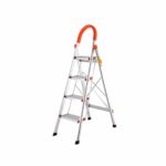Escalera Taburete Plegable de Aluminio 4 Pasos