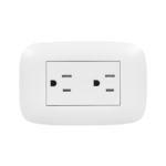 Tomacorriente Doble Americano 2P+T 15A Domino Sencia