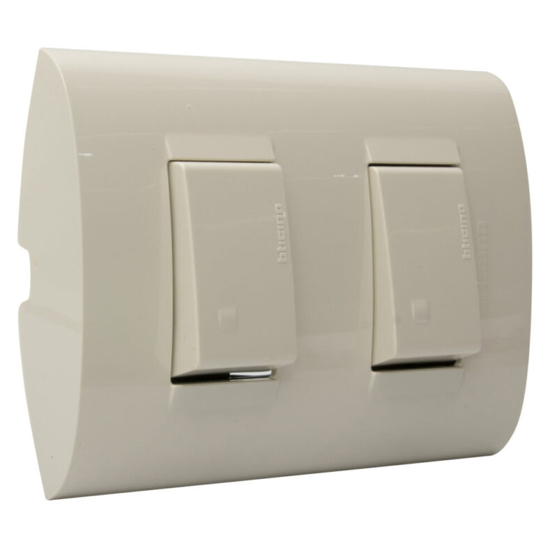 Interruptor Doble Unipolar 10A 250V 1P Marfil Modus Style Bticino ...