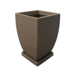 Maceta Cuadrada Moderna 48 Café Con Plato Hydra