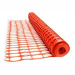 Malla Plástica Naranja para Obra x 45 metros