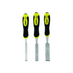 Juego de formones 3 pzas (1/2″,3/4″,1″) goma KM1121